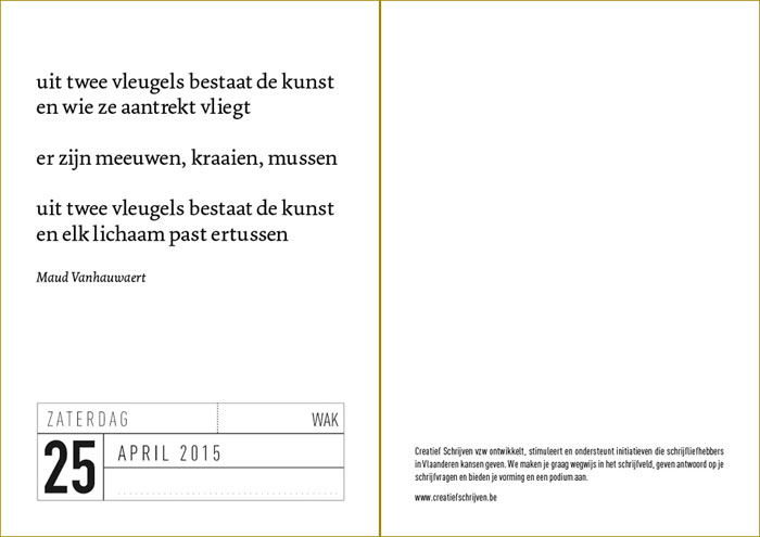 25 april 2015